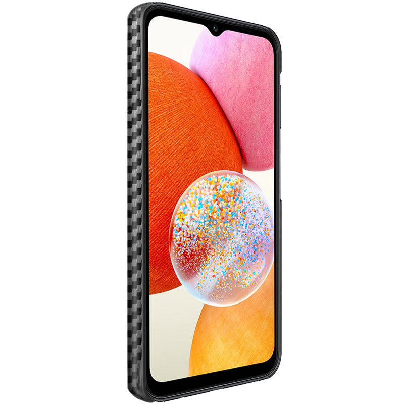 IMAK Ruiyi Series for Samsung Galaxy A14 4G / 5G Back Phone Case PU Leather Coated PC Carbon Fiber Texture Slim Cover IMAK Ruiyi Series for Samsung Galaxy A14 4G / 5G Back Phone Case PU Leather Coated PC Carbon Fiber Texture Slim Cover